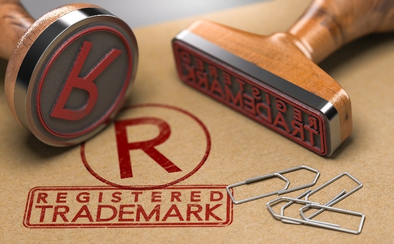 Registered Trade Mark Stamp and Paperclip