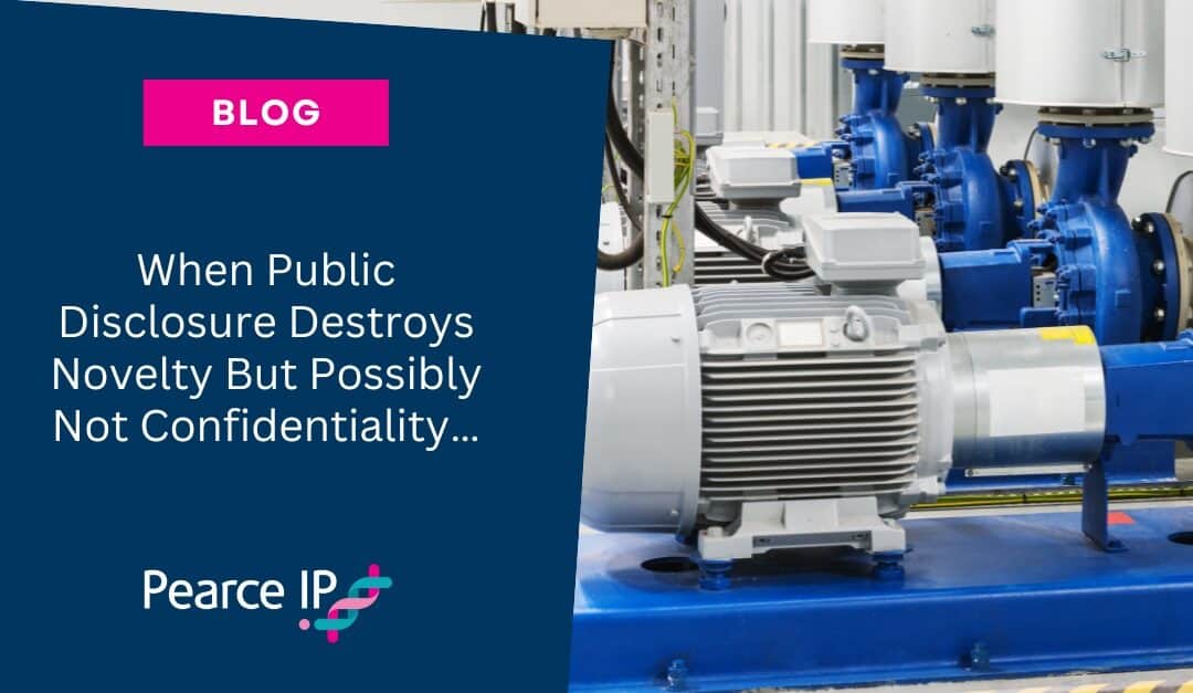 When Public Disclosure Destroys Novelty But Possibly Not Confidentiality…