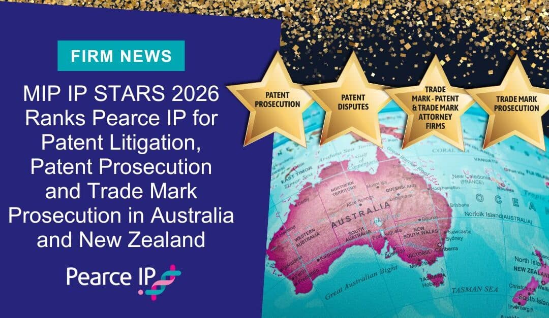 MIP IP STARS 2026 Ranks Pearce IP for Patent Litigation, Patent Prosecution and Trade Mark Prosecution in Australia and New Zealand