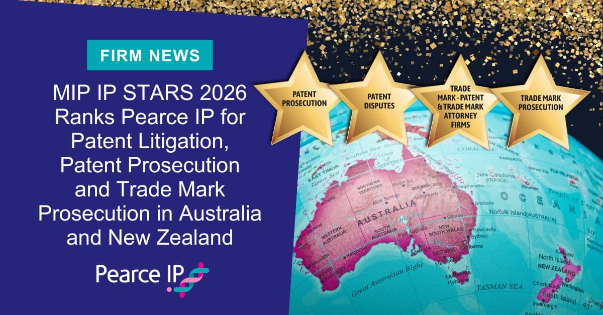 MIP IP STARS 2026 Ranks Pearce IP for Patent Litigation, Patent Prosecution and Trade Mark Prosecution in Australia and New Zealand