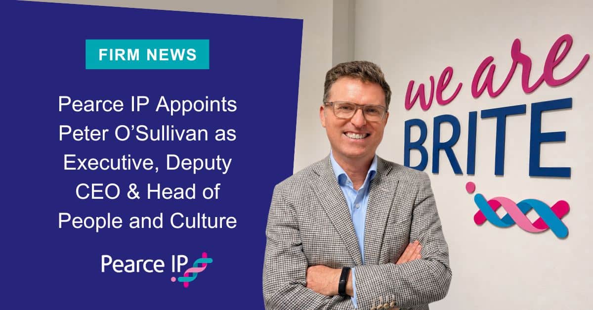 Peter O'Sullivan Joins Pearce IP